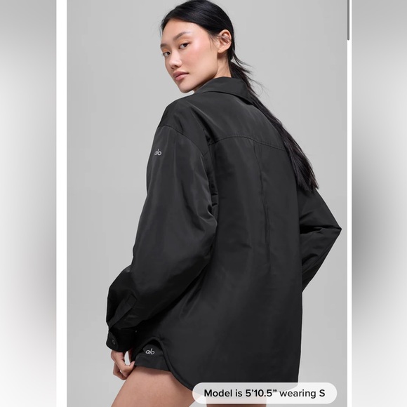 ALO Socialite Shacket in Black Lightweight Jacket NWT XS - Picture 4 of 15